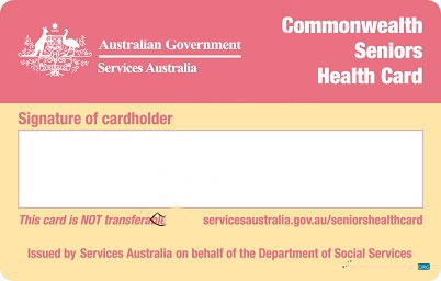 Download Australia Seniors health card Photoshop template